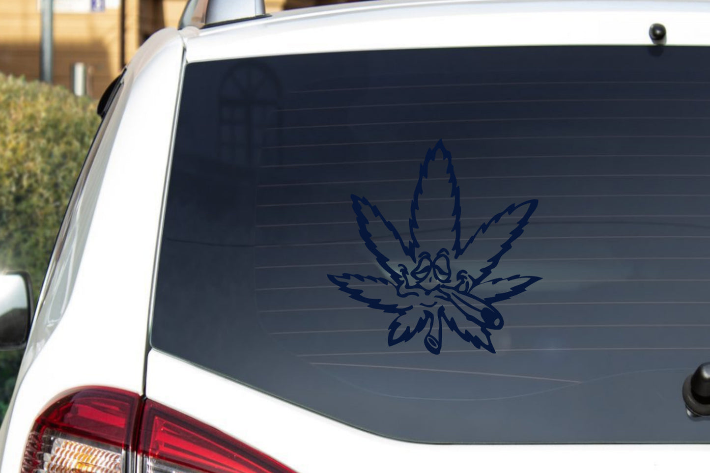 420 Pot Leaf Funny Face  Decal Vinyl Sticker  12 colors 6 sizes 3 inch to 10 inch stick anywhere