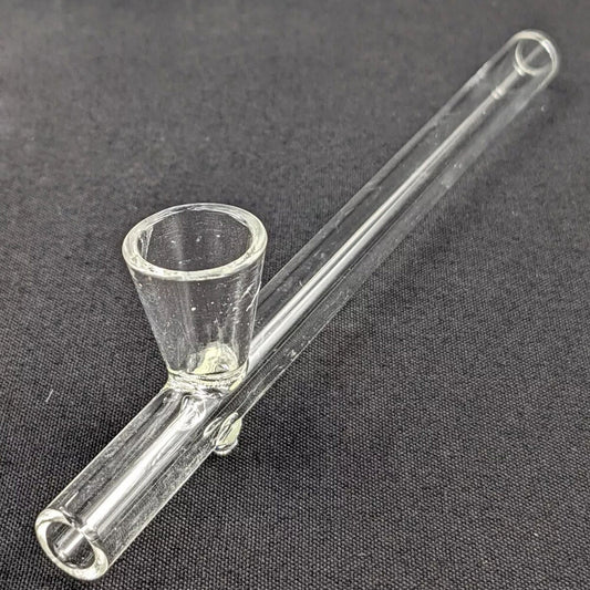 5.75" clear glass tobacco herb smoking steamroller mini hand pipe.