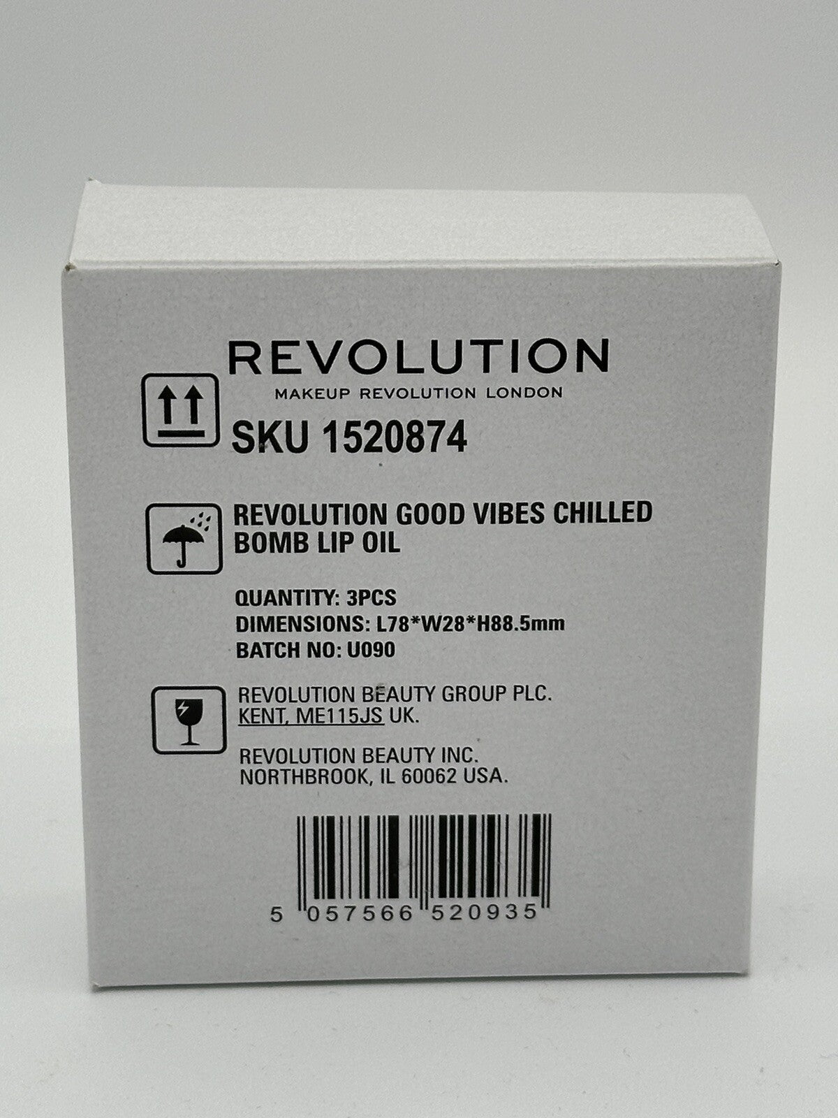 Revolution Good Vibes Chilled Bomb Lip Oil 3 Vials