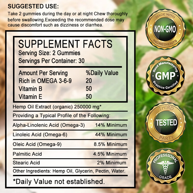 Vegan Gummies For Supports Sleep Health, Promotes Relaxation And Calm Mind