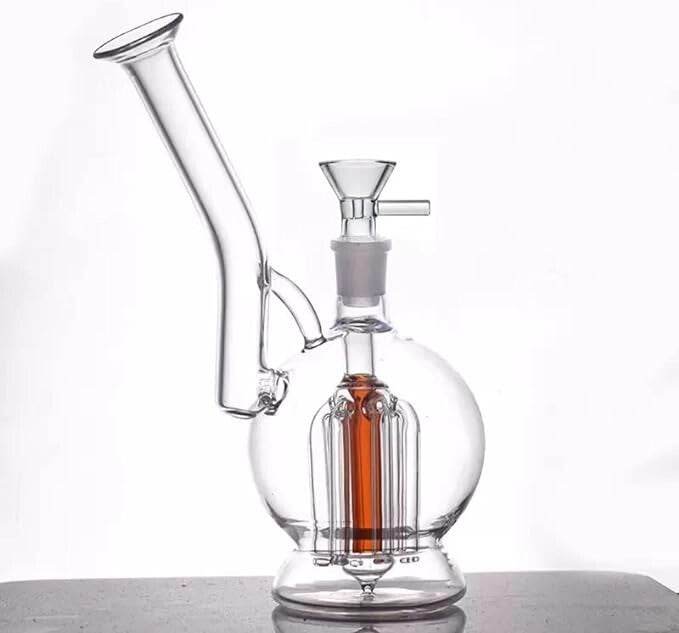 RORA Glass Bong Smoking Hookah Percolator Water Pipe Recycler With 14mm Bowl - Maryjanes Bong Shop