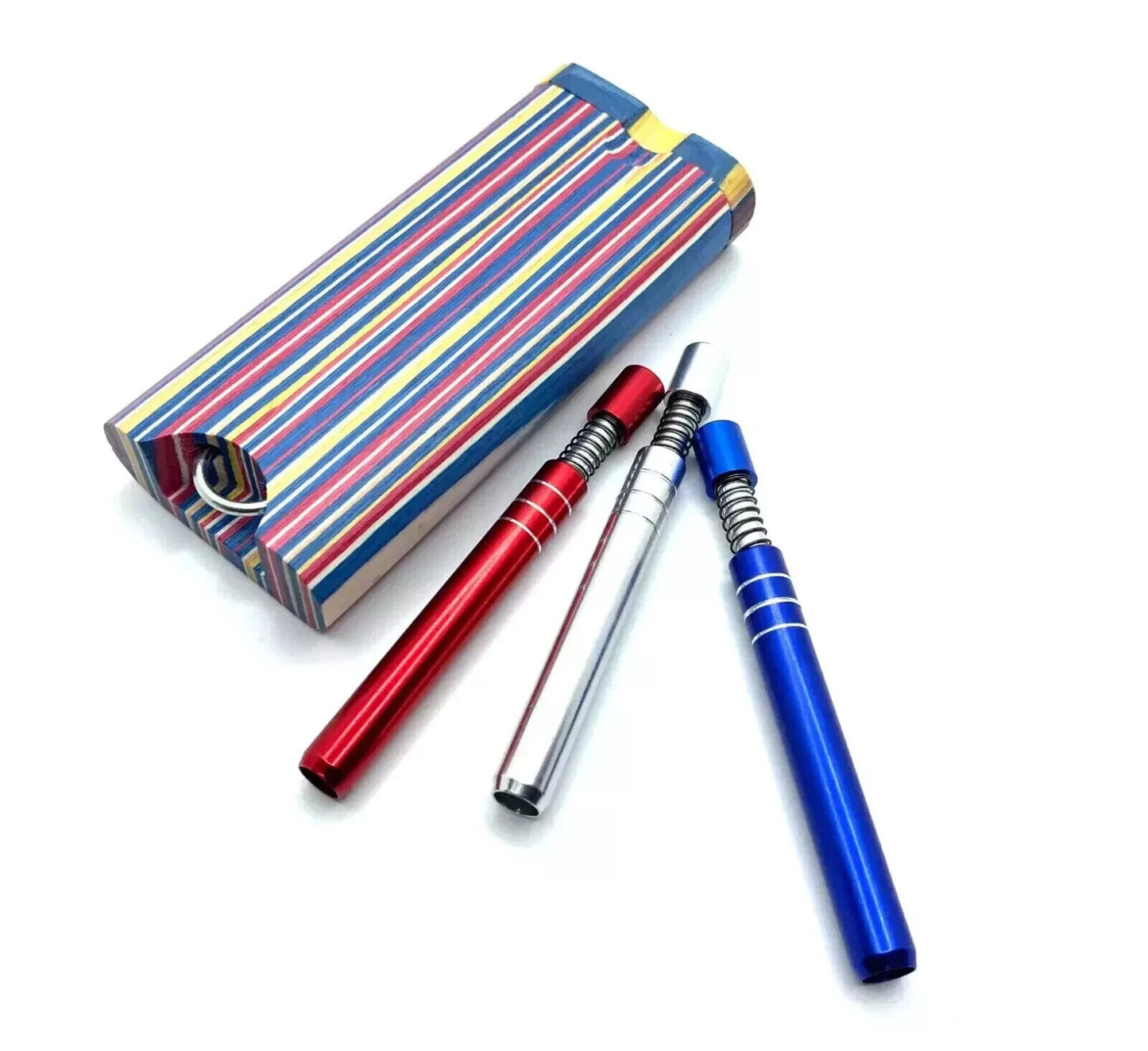 Wooden Dugout Pipe Self Cleaning Metal Bat Poker Smoking Pipe One Hitter Kit BL