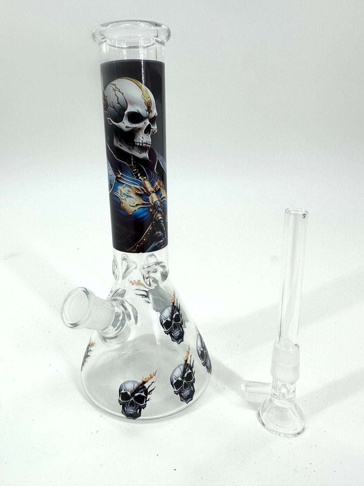 8" Black Water Pipe Bong Glass Bongs Waterpipe